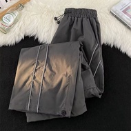 seluar track seluar track perempuan Early Autumn Spring Autumn American Retro Casual Sports Pants Wo