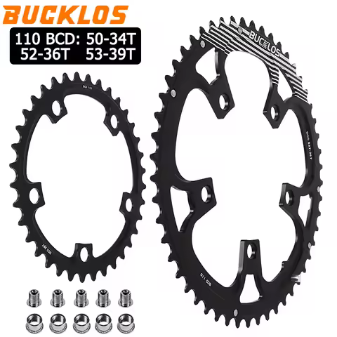 BUCKLOS Road Bike Chainring 110BCD Chainring 50-34T 52-36T 53-39T Road Bicycle Chainwheel 110 BCD Bi