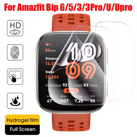 1-5PCS Hydrogel Film For Amazfit Bip6 Bip5 Bip3 Pro Bip U Pro Screen Protector for Huami Amazfit Bip