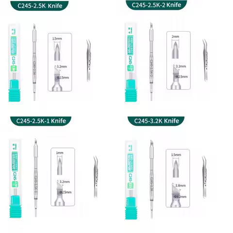 YIHUA C245 K Series Iron Tip 2.5K 3.2K 4.7K Welding Tip Head Tools For YIHUA T245 Electric Soldering