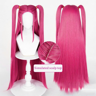 K-Pop Hunters Zoey Rumi Mira Cosplay Wig Halloween Women Rose Red Purple Black Heat-resistant Synthe
