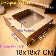 Rice Box 18x18x7 EFLUTE WINDOW MICA / Box Hampers Box 18x18x7 EFLUTE WINDOW Brown Box Eflute 18 x 18