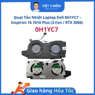 Dell Laptop Cooling Fan 0H1YC7 – Inspiron 16 7610 Plus (3-Fan / RTX 3060) – Original Product with Co