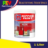 Nippon Paint Weatherbond Flex Exterior Wall Paint / Cat Luar Dinding Rumah 1L - 1 Liter