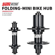 Koozer RF290 Mini Folding Road Bicycle Hub 5x74mm 5x100 QR 5x130 Rim Brake 20H 24H Holes HG 10S 11S 
