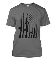 Machine Gun American Flag - 2nd Amendment Men's T-Shirt