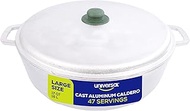 Universal Large Caldero 47 Cups - 17 QT / 16 L, Stainless Aluminum Pot, Even Heat Distribution and F