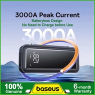 Baseus 3000A Mega Jump Starter รถกระโดดเริ่มต้นสมาร์ทจอแสดงผลดิจิตอลแบบพกพารถชาร์จแบตเตอรี่ 12V รถชา
