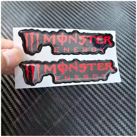 Christmas 3D Gel Monster Energy Sticker Logo Emblem Decal For Yamaha Honda Kawasaki Suzuki Ktm Bmw
