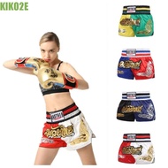 KIKO2E Muay Thai Shorts, Muay Thai Boxing Match Boxing Shorts, Cool Uniform Sanda Pants MMA Kickboxing Pants Fitness