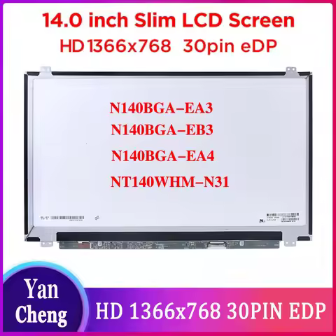 N140BGA-EA3 N140BGA-EB3 N140BGA-EA4 Rev.C1 NT140WHM-N31 Matrix For Laptop 14.0" LED Display LCD Scre