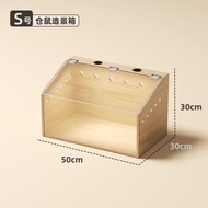 POPO Real Wood Acrylic Large Villa Pet Hedgehog Wooden Cage Wooden Luxury Golden Retriever Bear Cage