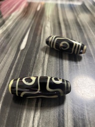 清代琉璃三眼天珠 百年老珠 光氣好 單粒800