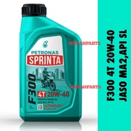 (1LITER) PETRONAS SPRINTA F300 4T 20W-40 / 15W-40 MINERAL API SL, JASO MA2 1L MOTORCYCLE OIL MINYAK 