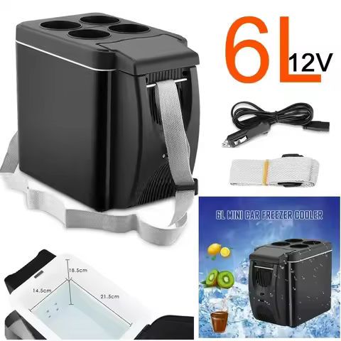6L Portable Vehicle Refrigerator Mini Car Fridge Incubator Use For Cooling Heating Truck Dormitory B
