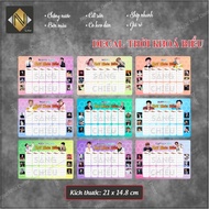 Waterproof plastic Decal Timetable for the new school year - Model "Say Hi".