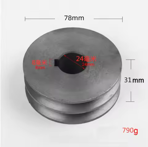 1Pcs A/B Type V-Belt pulley Double slot Pulley Motor motor pulley Material Cast Iron Dia 50mm-100 Po