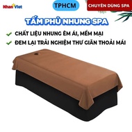 SPA VELVET COVER | High-quality snow velvet spa bed sheet, used as a soft, luxurious spa bed sheet