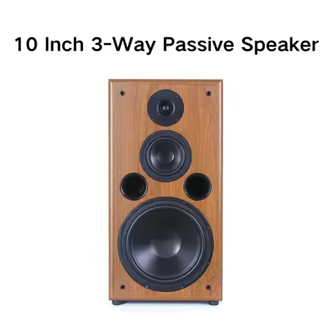 3 Way Bookshelf Speaker 10 Inch Passive Sound Box 20-200W Loudspeaker 89dB Sensibility 6ohm Speakers