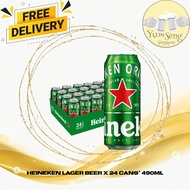 Heineken Lager Beer - 24 cans x 490ml (BBD: 01/2027)