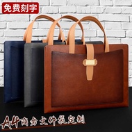 A a4 File Bag Business Leather Portable File Bag File Bag Contract File Storage Bag Can Be Customize