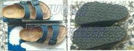 德國製Birkenstock勃肯鞋：Arizona真皮拖鞋（051151）藍色，鞋碼36附鞋盒