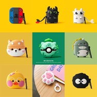 GTC For Realfit F4 Earphone Case Cute Shiba Inu Black Dragon Caasing