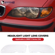 QUENNA Car Headlight Light Clear Lens Covers Headlight Lamp Cover for BMW 3 Series E46 318i 320i 325
