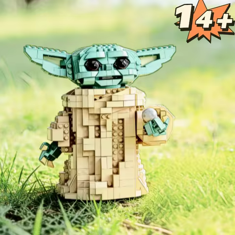 2026 New Classic Space Wars Baby Yoda Building Blocks Cute Character Diy Assembly Ornament Premium C
