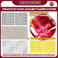 Creative DIY Name Alphabet Planner Stickers For Tumbler Cup Water Bottle DIY Engrave Name DIY Custom