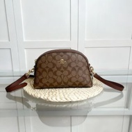 COACH蔻馳 奧萊款女士印花單肩斜挎包貝殼包CR3594手袋 斜孭袋 禮物 bag