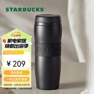 星巴克（Starbucks）黑暖暖经典保温杯384ml不锈钢泡茶杯咖啡杯随行杯子男国庆礼物
