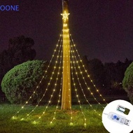 OONE Solar Christmas Lights, Waterproof Remote Control Star String Lights, Festive Atmosphere 8 Ligh