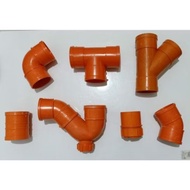 PVC Orange TEE WYE BUSHING REDUCER 2X2 3X2 4X2 4X3 4X4 Gardening Tools