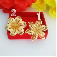 Gold Plated Openwork Flower Ring Size 4.5cmx4.5cm