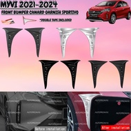 AUTOPROMAX perodua myvi 2021-2024 front bumper canard garnish sportivo design myvi fl gen3 gm3 new f