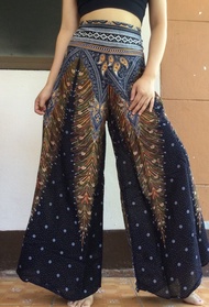 กางเกงขายาวผู้หญิงแฟชั่น กางเกงขากว้าง Women long pants Palazzo pants