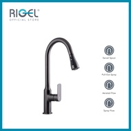 RIGEL Gun Metal Kitchen Pull-out Faucet Mixer Tap W2-R-MXK722101P (GUN)