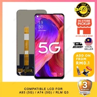 BROSHOP Compatible Lcd For OP A93 / A74 / A54 / Realm Q3 5G Digitizer Skrin Glass Touch Screen MO