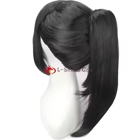 vivi 2025 Game Yandere Simulator Ayano Aishi Cosplay Hair Black Synthetic Removable Ponytail + Wig C