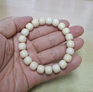 AA. 罕有猛獁象牙 手串珍藏品 21粒 9x10mm 19.3g 內圈約56mm