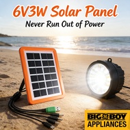 3w USB Mini Portable Solar Panel 5 Volt 6 Watt High Efficiency Power Camera Fan Lights