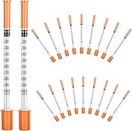 Pack of 10 1 ml Plastic Multi-Purpose Measuring Tools 29G 8 mm, Syringe with Scale Individually Pack