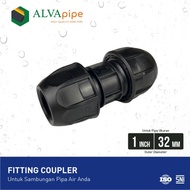 HDPE Pipe Fitting Carpentry ALVApipe Coupler 1" (32 mm)