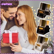 OWTWO Smart Clock,  Hologram Cube Display Lectronic Album Smart Weather Station, WiFi with Full Scre