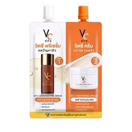 VC Vit C Bio Face serum + cream 2 in 1 Double Sachets Nong Chat Sachet 8 g. (Box 6 Sachets)
