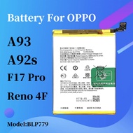 Battery Compatible For OPPO A93 / A92S / F17 PRO / RENO 4F Bateri BLP779