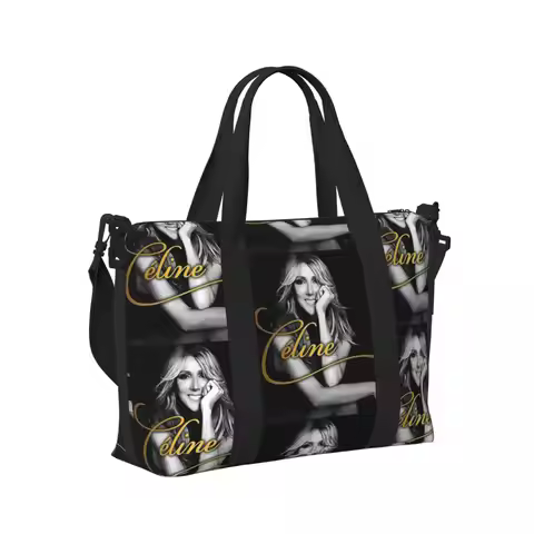 Rambutterurai C-Celine-S D-Dion-S Tour Dates Beach Travel Bag Tote Bags for Gym Yoga Women Shopping 
