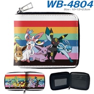 Pokemon Eevee Family 3D Full Color Cartoon Student Short Casual Card Holder Wallet Boy and Girl Coin