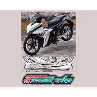 EXCITER 155 WHITE BLACK STAMP - EXCITER 155 WHITE BLACK STAMP - EXCITER 155 SIGN STAMP